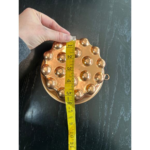 Copper Mold- Circle- some wear, hanger attached- gumdrop- jello - kitchen decor - Picture 10 of 11